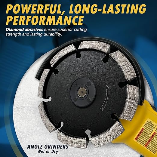 4" Diamond Crack Chaser Blades for Routing and Repairing Cracks in Concrete and Asphalt - 1/4" Width with a 7/8" Non-Threaded Arbor