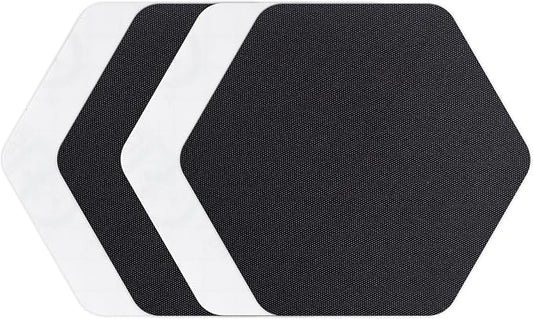 GEAR AID Tenacious Tape Hex – 2.5” Repair Patches (4 Patches, Clear/Black) – Peel-and-Stick Outdoor Nylon Fabric to Fix Holes and Burns in Down Jackets, Rain Gear and Tents