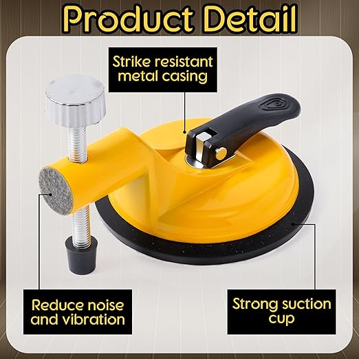 Floor Gap Fixer Tool Heavy Duty - Suction Cup Tile Wood Floor Repair Tool with PVC Adhesive Sheets Felt Pads and Scraper, Noise Reducing Gap Opener for Home