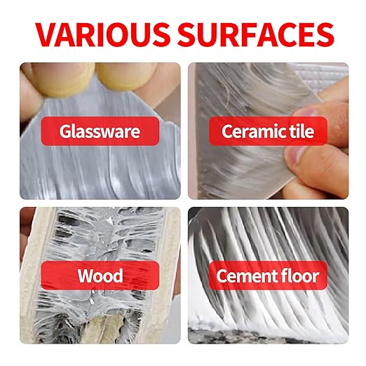 TAPEBEAR 12 Rolls Butyl Tape Waterproof Sealing Tape 6inch x16feet, Upgraded Aluminum Foil Tape Heavy Duty for RV Repair, Awning, Window, Glass & EDPM Roof Leak Patching, Boat and Pipe Sealing, Silver