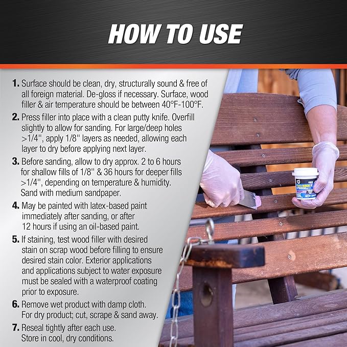 DAP Plastic Wood-X with DryDex Wood Filler, Natural (7079800540), 5.5 Oz (Pack of 2)