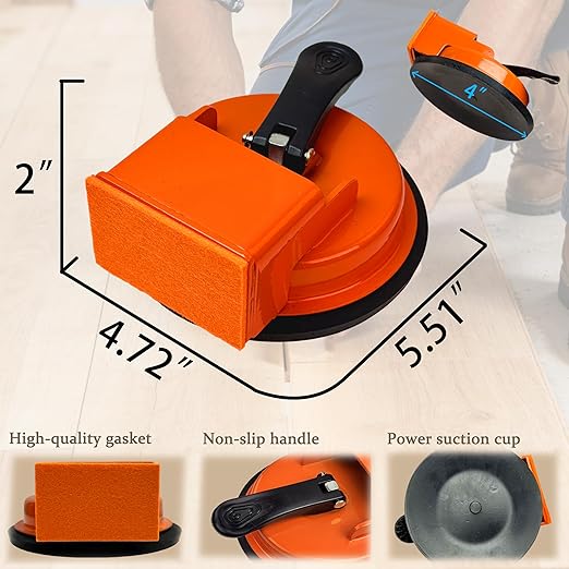 Floor Gap Fixer Tool, 2026 New Heavy Duty Flooring Gap Fixer with Strong Suction Cup, Laminate Vinyl Wood Plank Tile Gap Closing Tool for Doorways, Edges & Corners