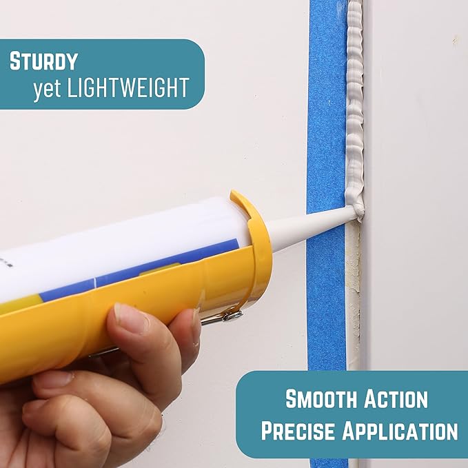 Bates- Caulking Silicone Gun, 10:1 Thrust Ratio, Hand Caulking Guns, No Drip