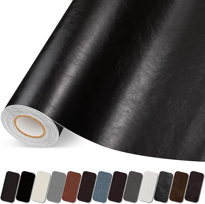 Leather Repair Patch, 35X79 Inch Self Adhesive Leather Repair Tape, Large Vinyl Patch Kit for Couches, Sofa, Furniture, Car Seats, Office Chairs, Cabinets, Handbags（Coffee, 35X79 Inch）