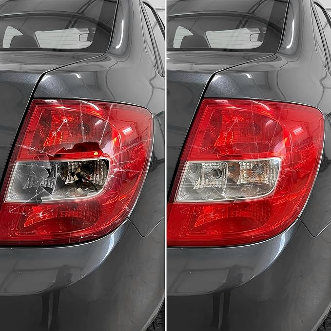 VViViD Headlight & Taillight Adhesive Repair Tape Red and Transparent 2-Roll Pack (12" x 7ft)