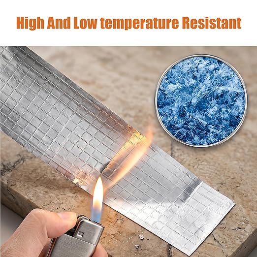 Butyl Waterproof Tape, 4 inch x16 feet Aluminum Foil Tape, Butyl Sealant Tape for RV Roofs, Boats, and Pipes, and for Glass & EPDM Roof Leak Patching, Silver