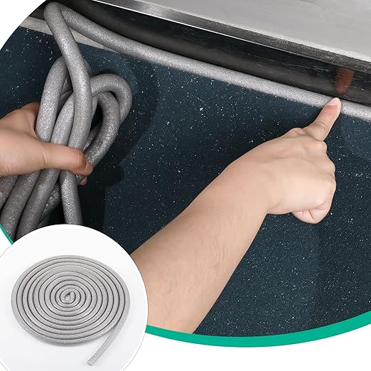 Tondiamo Caulk Saver Foam Backer Rod Gap Filler Concrete Rope Caulk Gray Sealant Backing Rod for Fence Wall Gap Floor Window Door Windproof Home Repairing(5/8 Inch x 50 Ft)