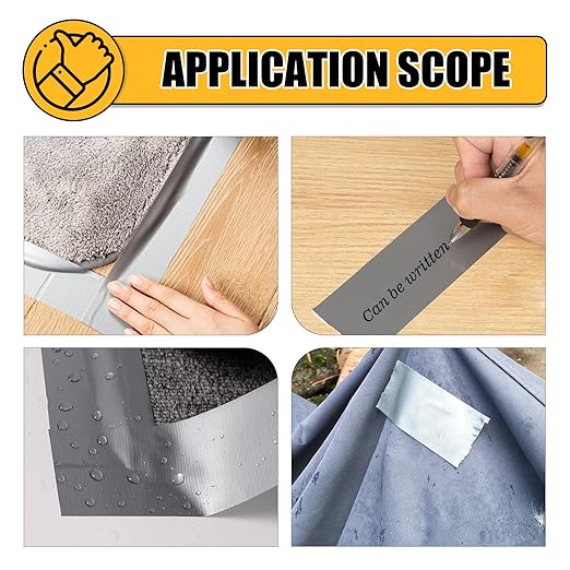 3 Pack Sliver Duct Tape ， Waterproof Heavy Duty Duct Tape,Strong Adhesive garyTape Bulk for Indoor Outdoor Repairs Tear by Hand, 60 Yards x 2 Inch Total，Bulk Value for Repairs