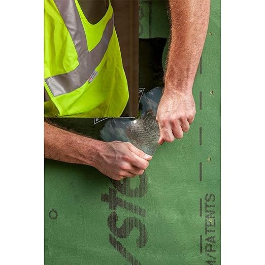 ZIP System Stretch Tape - Flexible Adhesive Flashing - Advanced Acrylic Adhesion - for Sealing Around Curves, Corners, Windows & Doors - Professional-Grade - Weather Protection - 10" x 20' Roll