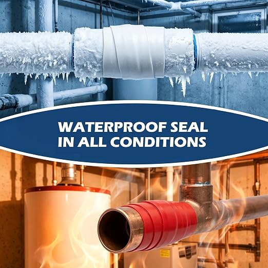 Self-Fusing Waterproof Patching Tape, Patch Tape for Repairing Pipe & Hose Leaks and Bucket Holes (1, Transparent)