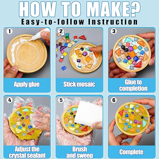 Mosaic Crystal Grout, Mosaics Tile Tools, Mosaic Tile Accessories – Essential for Handmade Grouting and Perfect for DIY Craft Projects (Yellow, 4.5oz)