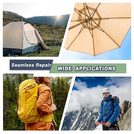Cahomo 3x79 Nylon Repair Patch Nylon Repair Tape Self Adhesive Fabric Tapes Outdoor Camping Gear Fabric kit for Tent, Umbrella, Down Jackets, Sleeping Bag, Knapsack (Dark Gray)