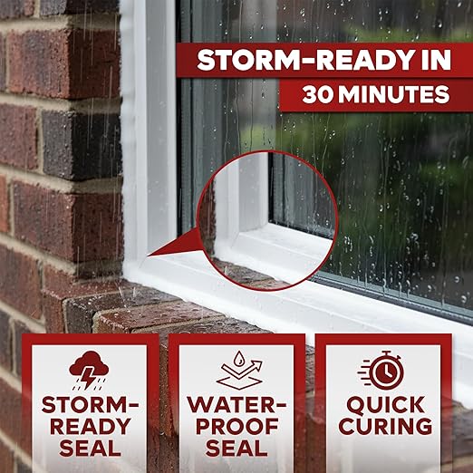 XFasten Clear Silicone Caulk Neutral Cure 10.1 oz (4-Pack) 100% Waterproof Silicone Sealant, Crack and Shrink Resistant, Low Odor, Strong Adhesion Caulking for Kitchen Bath Window Shower Outdoor Use