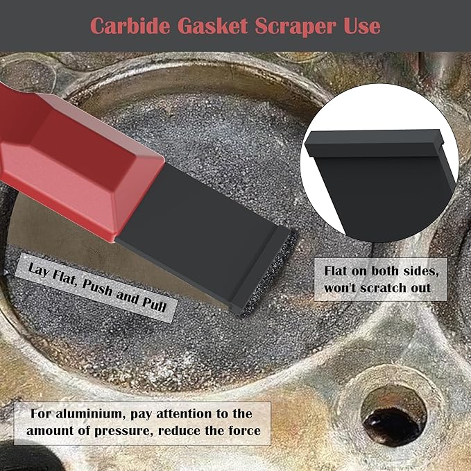Carbide Scraper, Super Carbide Gasket Scraper for Metal and Automotive, 1-1/4 Inch and 5/8 Inch Carbide Scraper Set (2-Piece)
