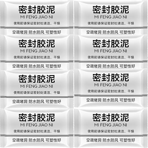8-Pack White Sealant Clay Duct Seal Putty, Plumbers Putty for Wall Holes AC Gaps Drain Pipe Sealing, Indoor Outdoor Waterproof Repair, Wall Hole, Air Conditioning Hole, Drains & Wiring Gaps