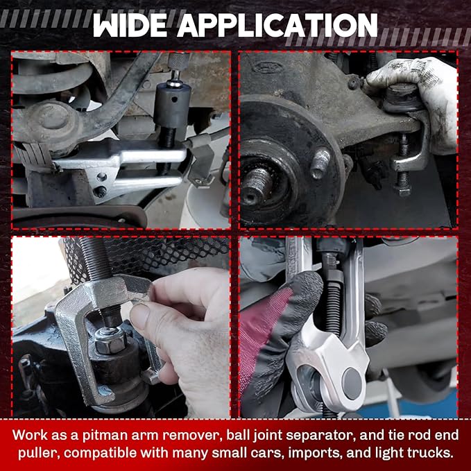 5-in-1 Ball Joint Separator | Pitman Arm Puller Tie Rod End Tool Set for Front End Service, Splitter Removal Kit Ball Joint Removal Tool