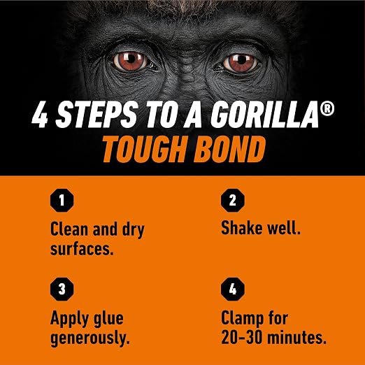 Gorilla Ultimate Waterproof Wood Glue, Natural Wood Color, 18 Ounce (Pack of 2) - Waterproof for Indoor or Outdoor Projects and Repairs