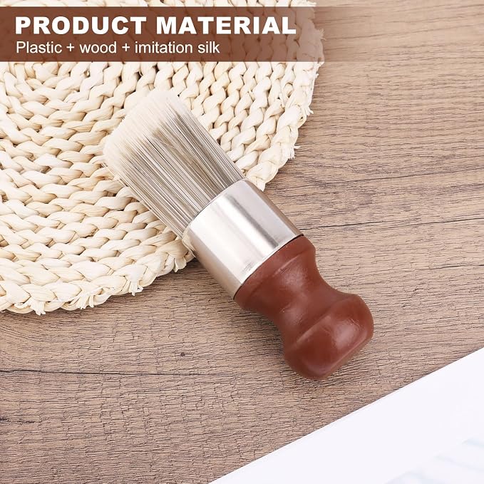 1pcs Salve Brush for Leather Furniture, Soft Nylon Bristles Wood Repair Clean Brush Gentle Polish & Wax Applicator for Leather Care