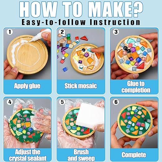 Mosaic Crystal Grout, Mosaics Tile Tools, Mosaic Tile Accessories – Essential for Handmade Grouting and Perfect for DIY Craft Projects (Green, 8.8oz)