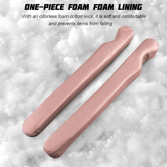Mandark Car Seat Gap Filler, 2PCS Leather Vehicle Gap Stopper to Fill Between Seat and Console, Automotive Crevice Plug Blocker Accessories from Dropping, Universal for SUV, Sedan, Truck (Pink)