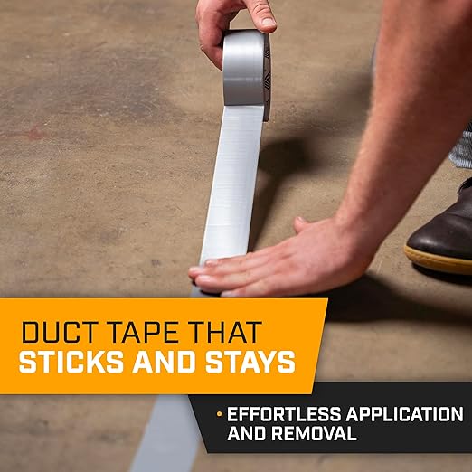 Lockport Duct Tape Heavy Duty Waterproof - 10 Roll Pack Silver Duct Tape Bulk - 30 Yards x 2 Inch - No Residue, Flexible, Strong, All- Weather Resistant and Easy Tear - Grey Heavy Duty