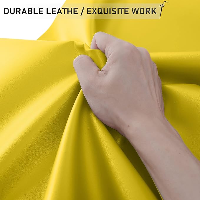 YAFLC Self Adhesive Leather Repair Tape Kit, 4"x 63" Leather Repair Patch for Furniture, Leather Repair Patch for Car seat, Sofas, Couch, Boat Seat Yellow