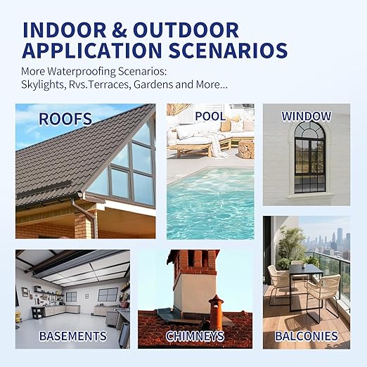 Transparent Waterproof Coating, WEBSTER 35 Oz Invisible Sealant,Transparent Leak Proof Coating for Roof, Wall, Bathroom, Window Sill, Indoor & Outdoor