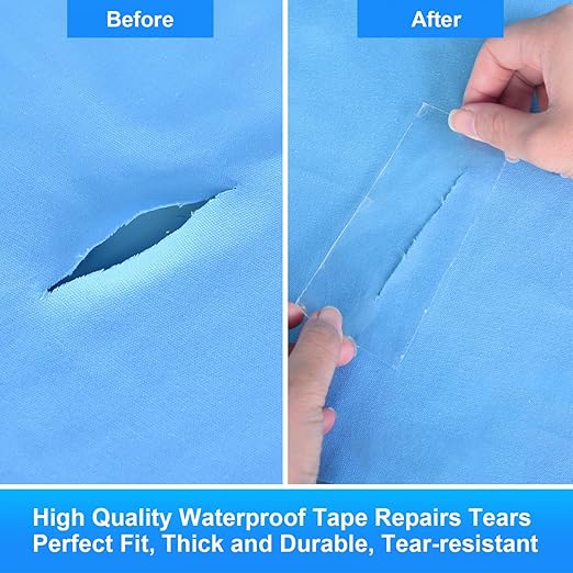 YoleShy Clear Waterproof Tape 4 in X 10 Ft, Rv Awning Repair Tape Weather Resistant Camper Canvas Repair Kit for Fabric, Tarp, Tent, Rv Roof, Versatile
