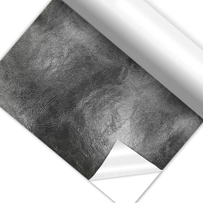 8x47 Inch Leather Repair Tape,Self Adhesive Leather Patches for Furniture,Vinyl Repair Kit for Couches,Bed,Car Seats,Chair (Dark Gray)