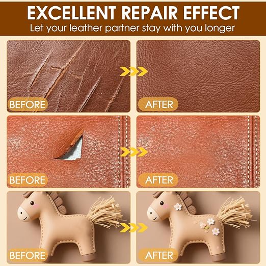 Leather Glue, 60g High Strength Special Leather Adhesive Clear Flexible Craft Repair Waterproof for Sofas, Car Seats, Purses (2 Pack)
