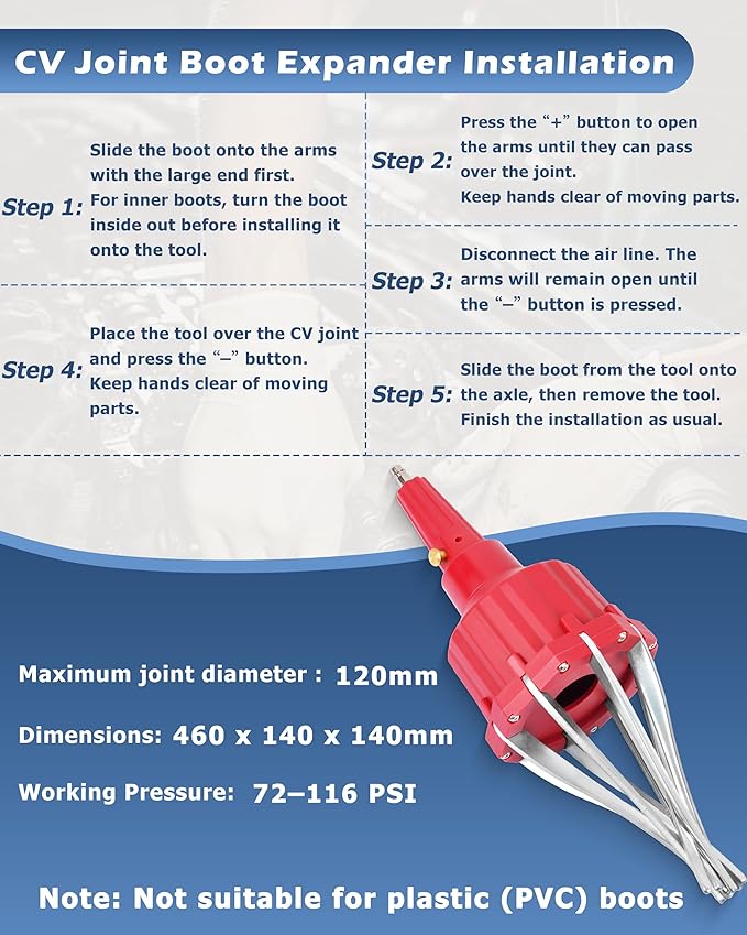 DAYUAN 15PCS Pneumatic Air Power CV Joint Boot Expander Install Installation Removal Tool