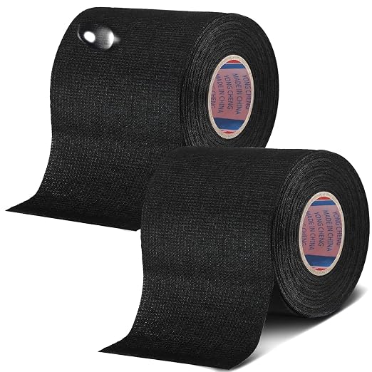 Outus Wire Harness Cloth Electrical Tape Wire Loom Harness Automotive Heat Proof Cloth Tape for Automotive Electrical Wrap Protection Insulation Cable Fixed(2 Roll,3 Inch X 49.2 ft)