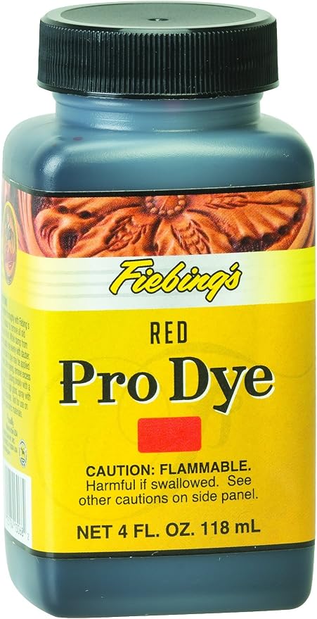 Fiebing's Pro Dye Leather Dye (4 Fl Oz) - Alcohol-Based, Penetrating, Permanent Dye for Shoes, Belts, Furniture - Vivid Color, Superior Color Fastness
