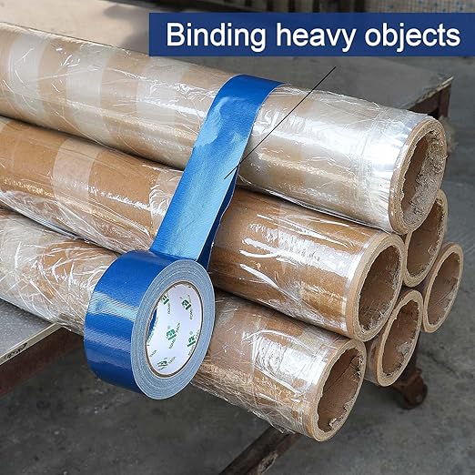 BOMEI PACK Blue Duct Tape, Heavy Duty Strong Industrial Grade Color Duct Tape 9.0 mil x 1.88inch x 30yds for Packing and Repairing