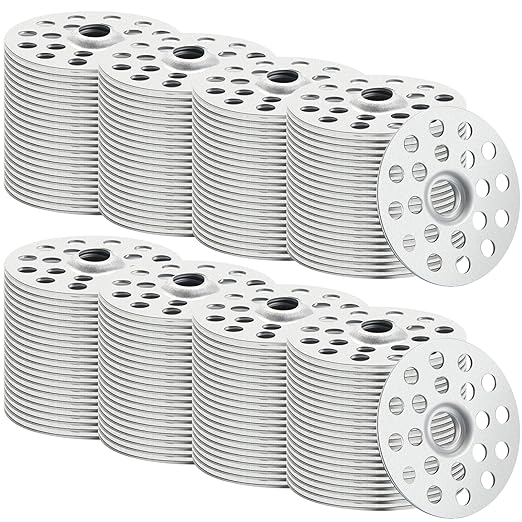 400 Pieces 1 Inch Plaster Washers for Repairing Ceilings Metal Washers for Screws Plaster Repair Rings Buttons for Wall Ceiling Drywall Repair