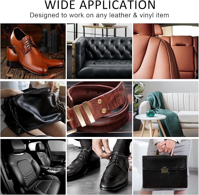 SEISSO Vinyl and Leather Repair Kit for Furniture, Sofa, Jacket, Couches, Car Seats and Purse. Easy Instructions to Match Any Color, Restore Any Material, Bonded, Italian, Pleather, Genuine