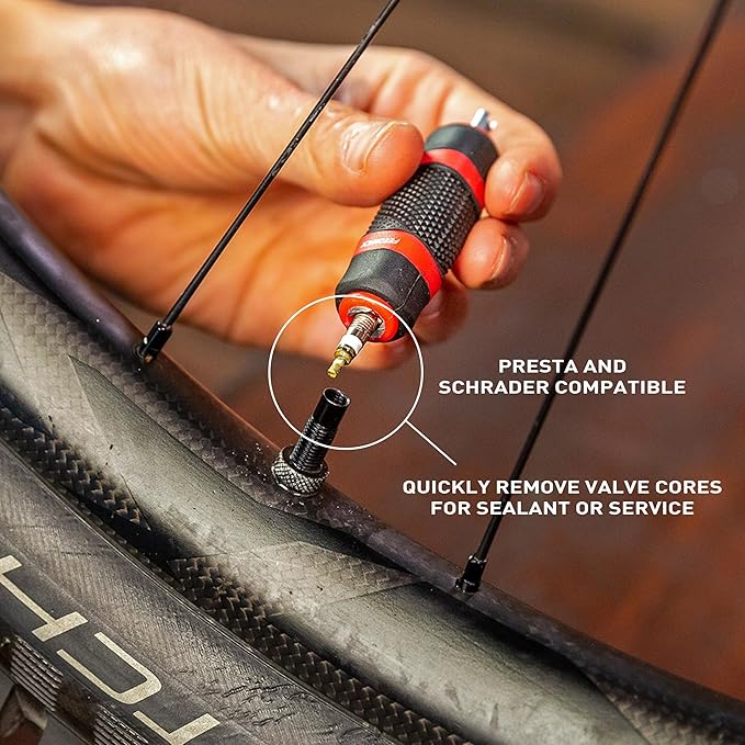 FEEDBACK SPORTS | Schrader and Presta Valve Core Wrench | Remover Tool For Tubeless Tires and Tire Sealant