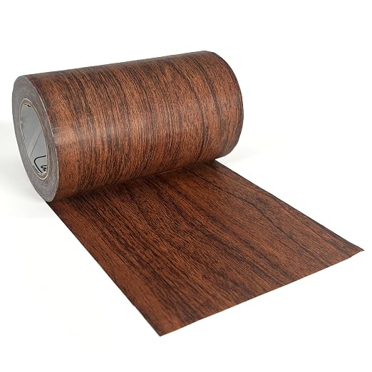 MATCH 'N PATCH Project+ Wood Grain Repair Tape - Dark Walnut, 4.5 in x 30 ft (1-Pack) – Wood Grain Colored Duct Tape for Mirror Frame, Trim, Borders, Floor and Other Furniture, Scratch Repair Kit