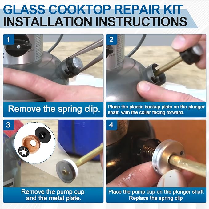 3000005094 Compatible Replacement Pump Cup Kit for Coleman Lanterns & Stoves – Includes Leather Pump Caps, Metal Nuts, and Plastic Caps for Airtight Seal