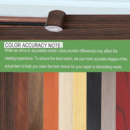 Wood Grain Repair Tape, 2.4inch X 32ft Self Adhesive Wood Colored Tape for Tables, Chairs, Baseboards, Doors, Windows, Floors, Handicraft DIY.
