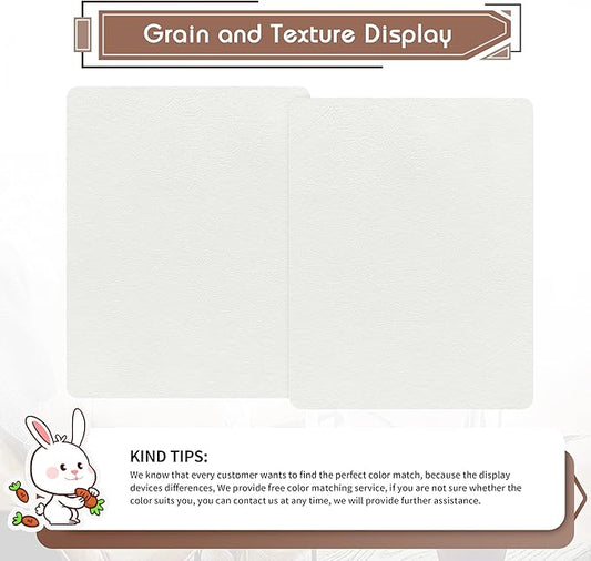 KING MOUNTAIN Leather Repair Patch,2 Packs 9 x 11 Inches self Adhesive Leather Repair Tape for Damaged Leather Furniture, Sofa Seating,Car Seats, Leather Goods（White）