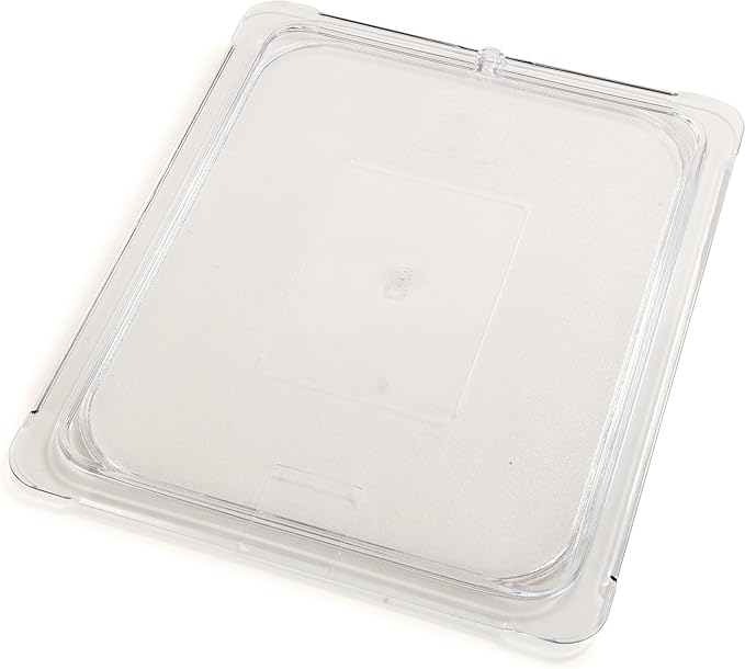 Carlisle FoodService Products StorPlus Flat Lid, Cover for Half Size Food Pans, 12.75" x 10.375", 1 Count, Clear