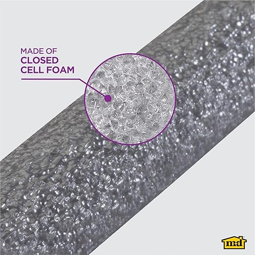 M-D Building Products - Versatile Gray Foam Backer Rod Set 1/2in x 20ft - Essential Caulk Saver for Sealing Concrete Gaps,Expansion Joints,and Crack Filling (71480),(Pack of 12)