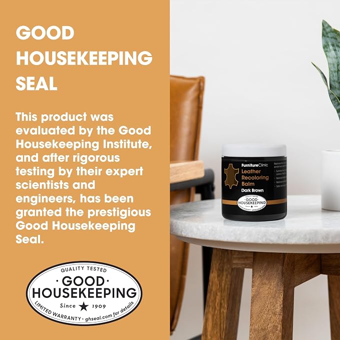 Furniture Clinic The Original Leather Recoloring Balm | Dark Grey Leather Dye | Repair Scratched, Faded, & Worn Leather | Restore Your Leather Couches, Sofas, Car Seats, and Furniture | 250 ml / 8.5 fl oz
