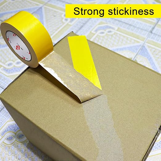 BOMEI PACK Yellow Duct Tape Heavy Dudy,9 Mil Thickness,2 Inches x 30 Yards,Strong Industrial Strength,Flexible,No Residue,Waterproof and Tear by Hand,Multi-Use for Indoor & Outdoor Repairs (5)