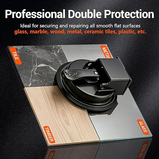 Floor Gap Fixer Tool, Plank Grabber Floor Fix Pro for Laminate, Wood, Tile & Vinyl Flooring - Heavy-Duty Aluminum Alloy Tool with Suction Cup & 5 Nano Pads, Family