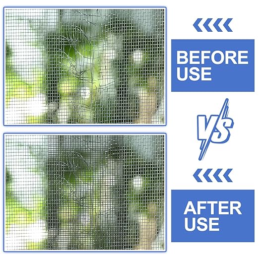 CroBlissful Extra Wide 5 inch x 20 ft Window Screen Tape Mesh Repair Strong Adhesive Waterproof Fiberglass Screen Repair Kit Patch for Window Door Tears Holes (Gray)