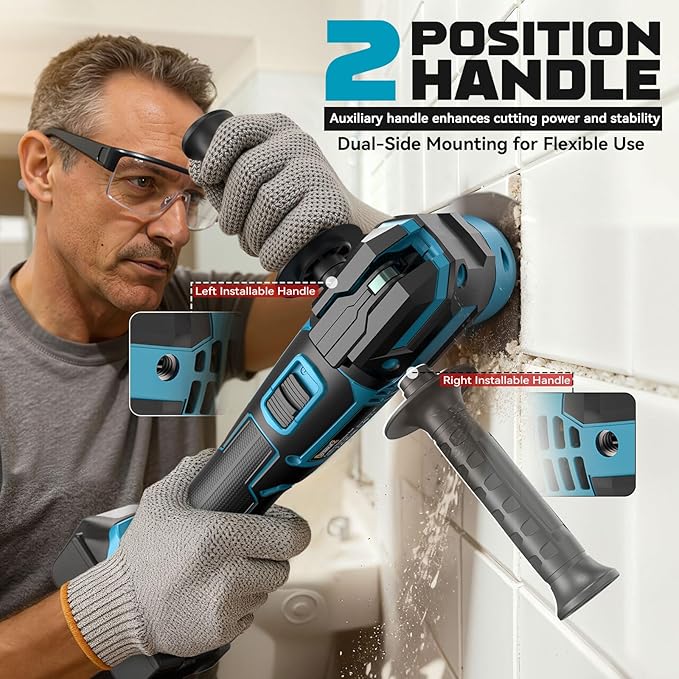 Cordless Oscillating Tool Compatible with Makita 18V Battery(Tool Only), 21,000 OPM Brushless 18V Oscillating Multi-tool with 6 Speed, LED Light, DIYtoolifz 4.5° Oscillating Tool for Cutting