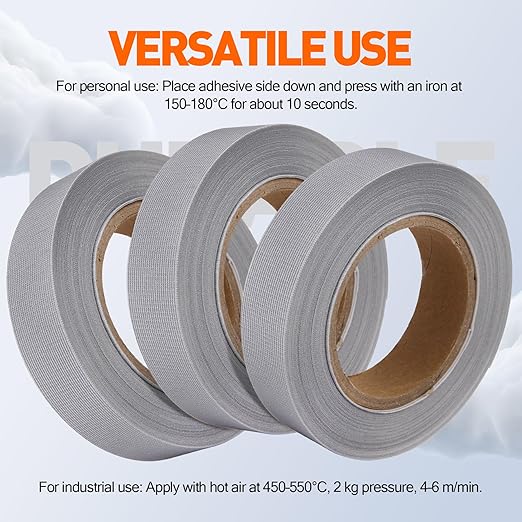 TPU Seam Sealing Tape – Waterproof Heat-Seal Fabric Repair Tape for Tents, Outdoor Gear, and Apparel, 0.79 in x 10.94 yd, Grey
