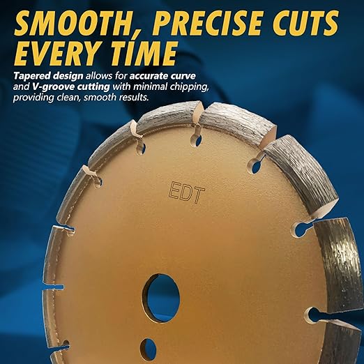 8" Crack Chaser Blade for Cured Concrete, Asphalt Repair or Joint Widen, 0.375" Width, 1"/20mm Arbor